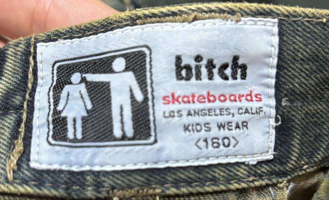 90s bitch skateboards デニムジョーツ　ショーツ　ハーフパン