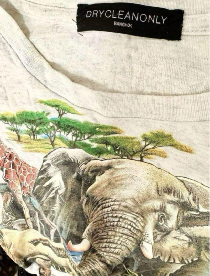 新品 DRY CREAN ONRY ビジュー レース サファリ リメイクTシャツ