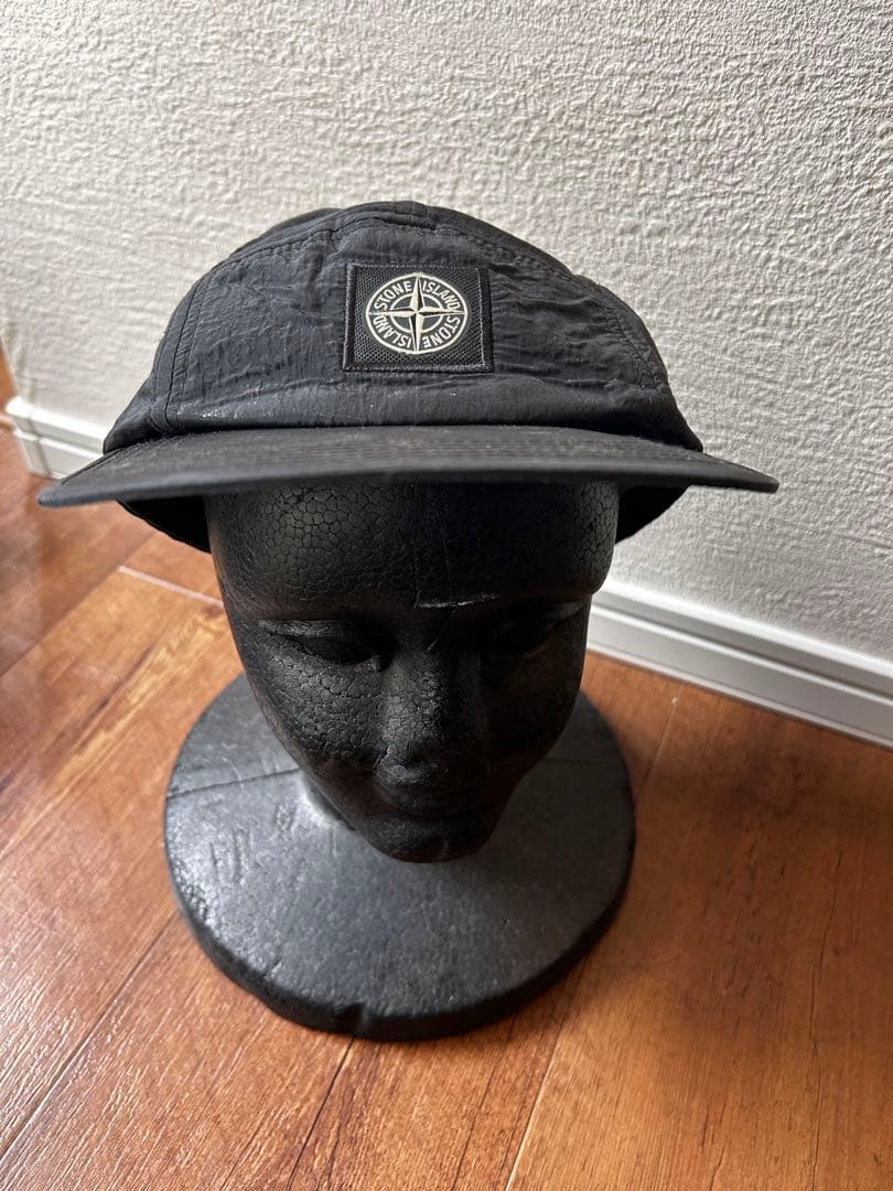 ストーンアイランド ジェットキャップブラックキャップSTONE ISLAND