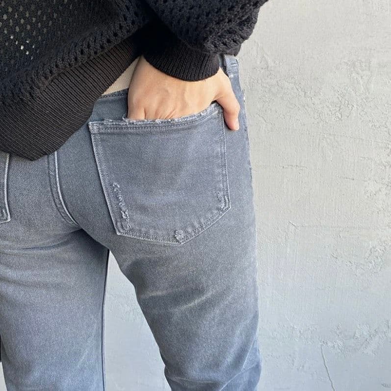 THE STELLA ストレッチデニムパンツストレート ジーンズ23グレーステラ THE STELLA ストレッチデニムパンツストレート ジーンズ23グレーステラ