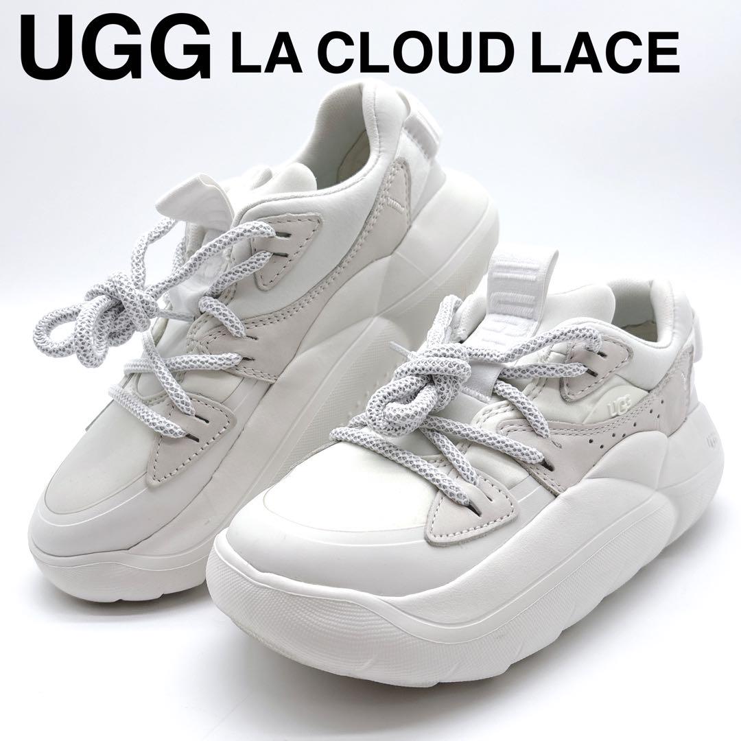 美品 ✨UGG LA CLOUD LACE アグ 厚底 スニーカー 24.5cm
