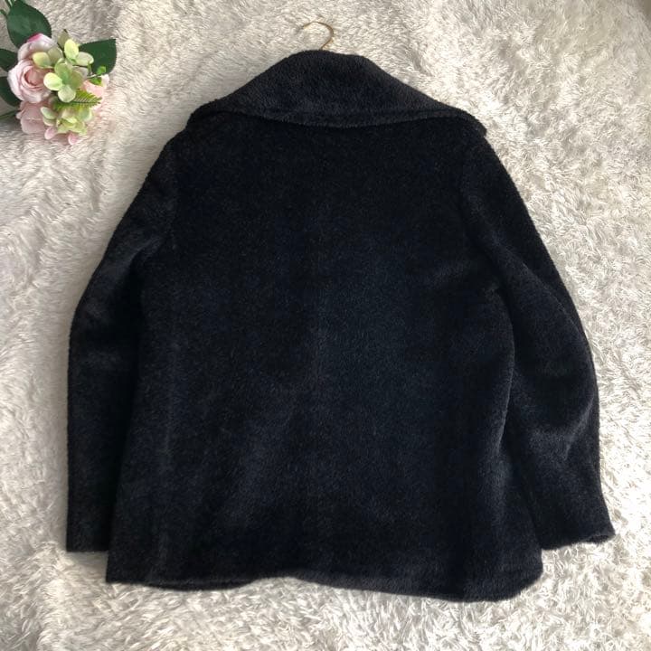 MaxMara 銀タグ テディベアコート ダブルボタン アルパカ ブラック 40
