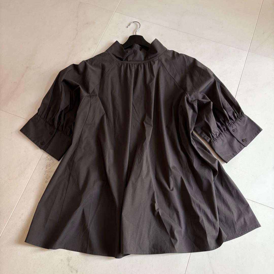 【極美品】レリアン ハイネックブラウス スタンドカラー　13号　大きいサイズ