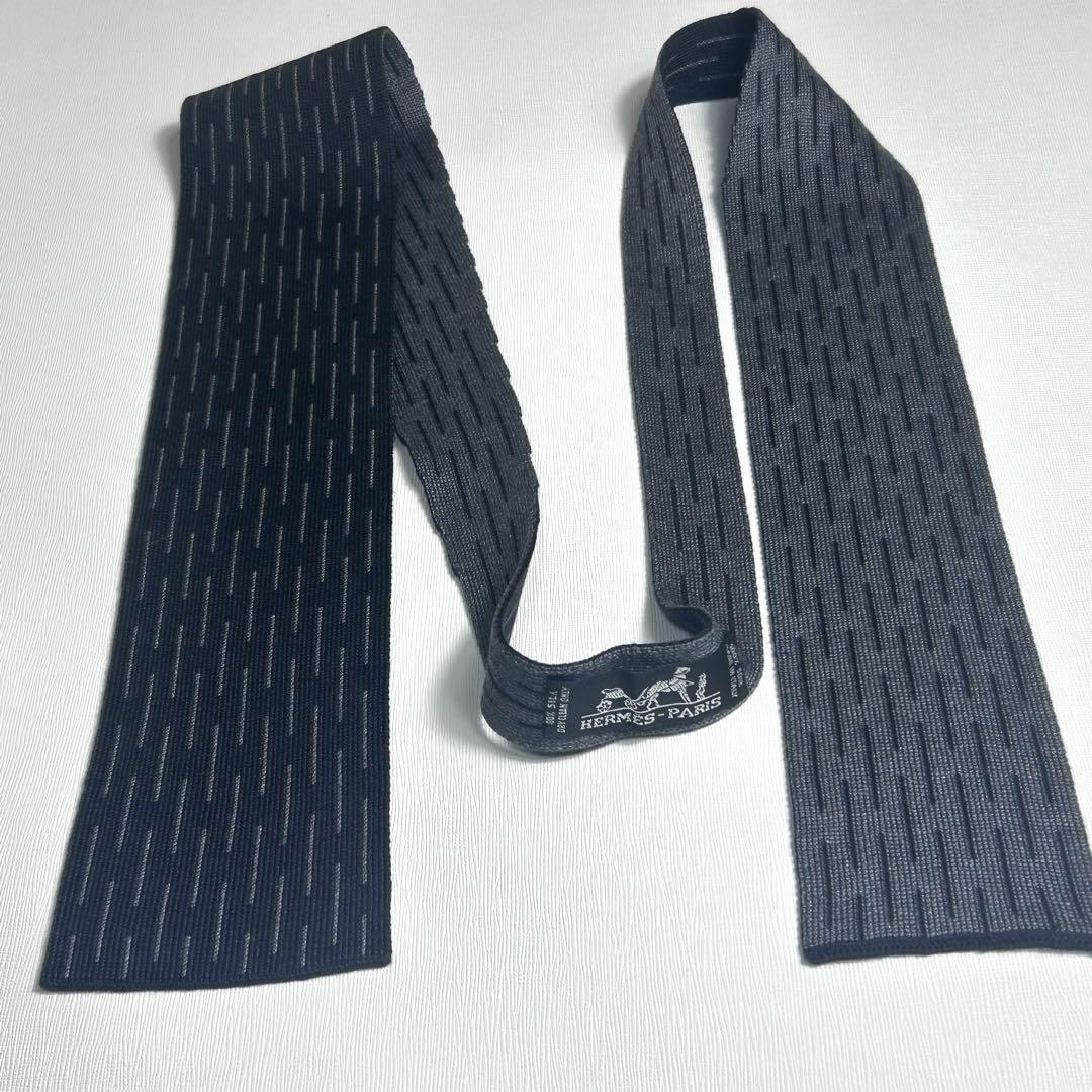 [希少】HERMES ニットネクタイ ストライプ