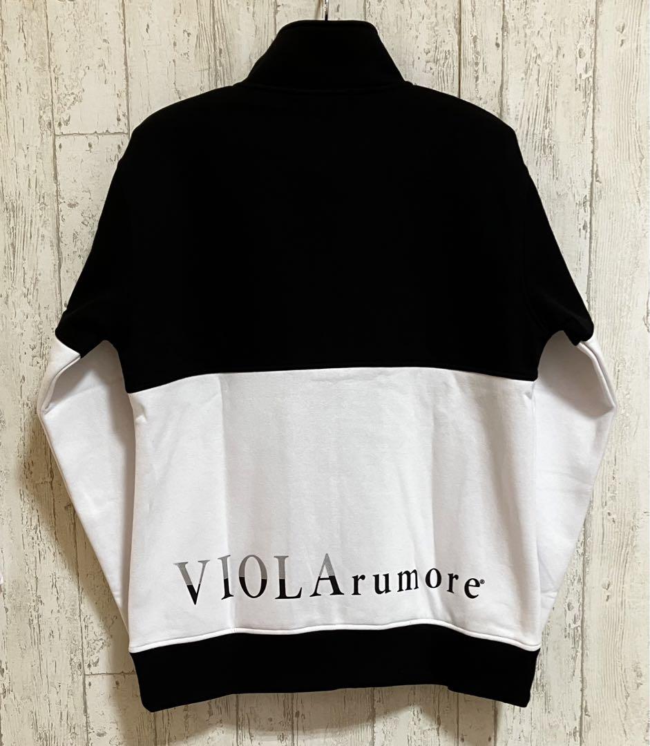 VIOLA rumore 切り替えラインストーンロゴ フルジップパーカー