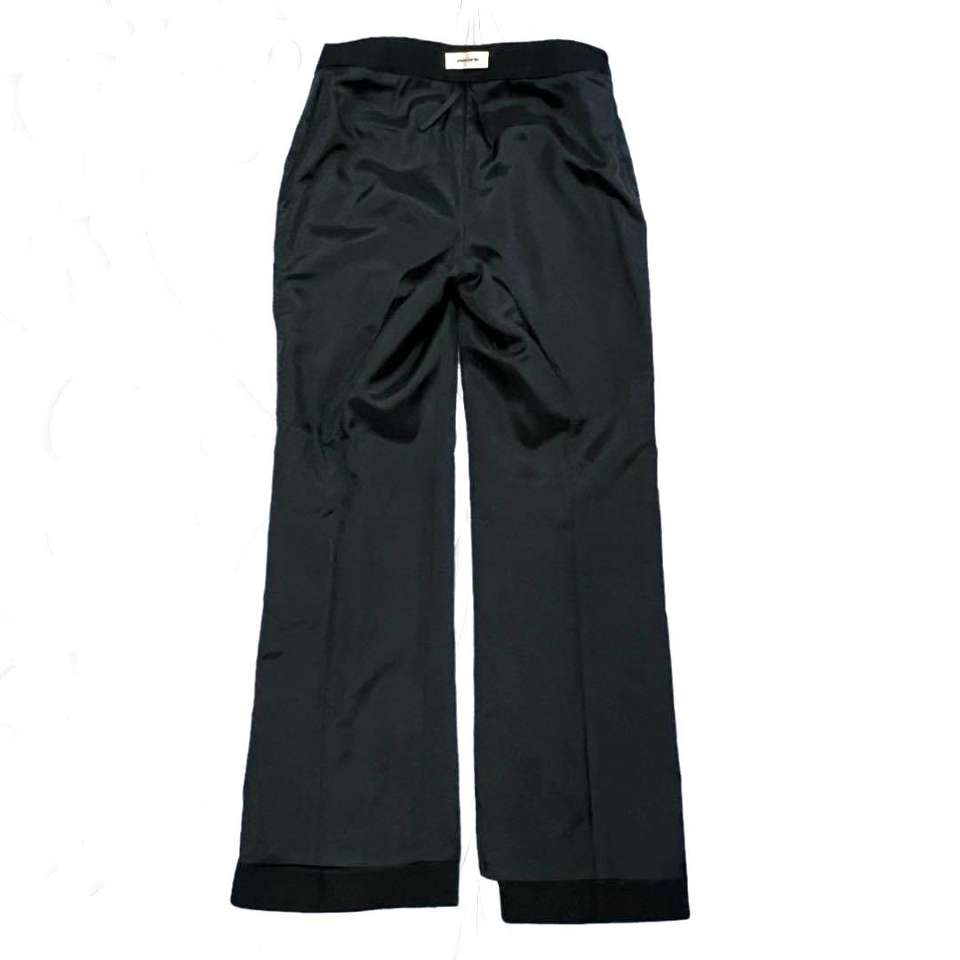 超希少 ピエールカルダン ウール100 黒 ワイドパンツ 日本製 フォーマル L