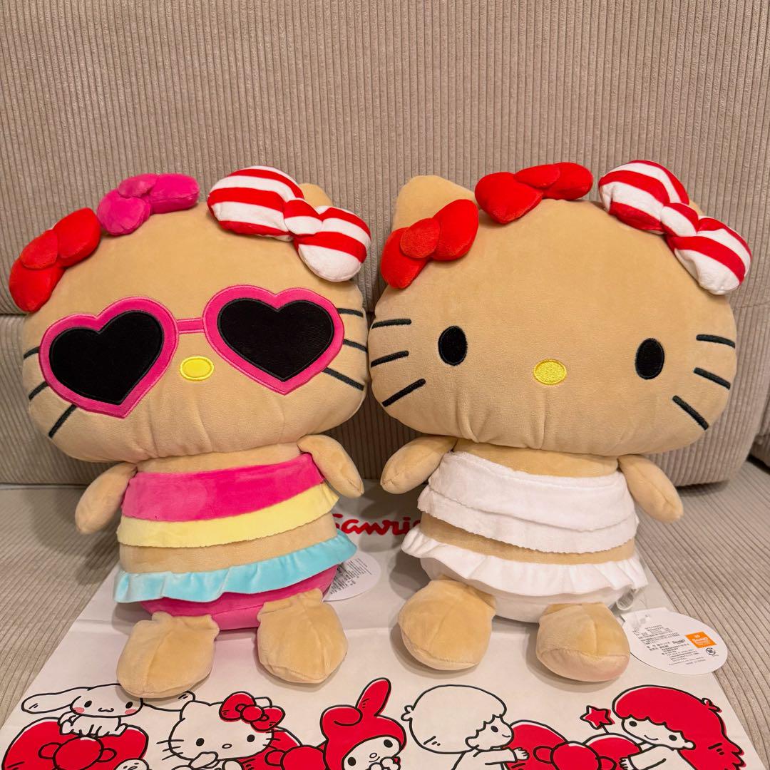 日焼けキティ　アベイル　ぬいぐるみ　ビッグクッション　ミニクッション サンリオ 日焼けキティ ハローキティ ぬいぐるみ ミニクッション