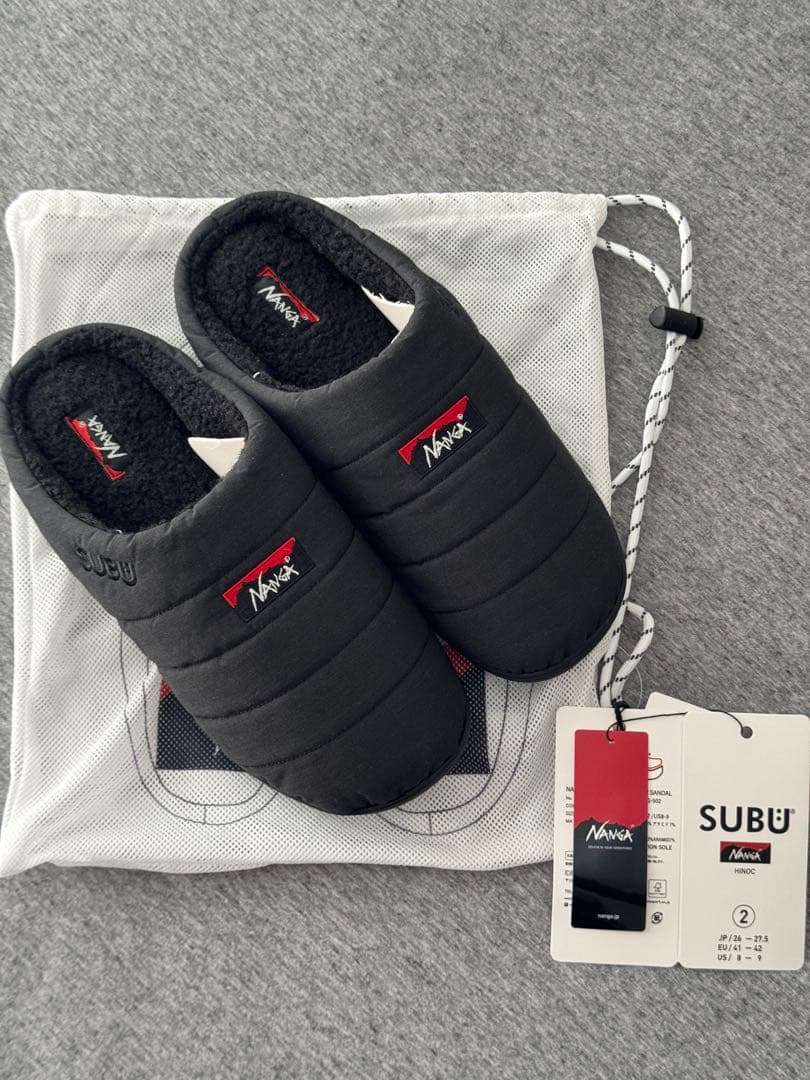 SUBU NANGA HINOC チャコール サンダル サイズ227cm・SUBU