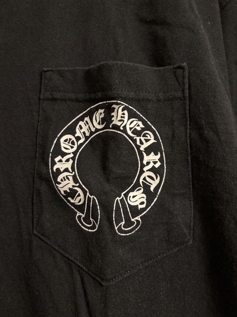 90s 初期 old chrome hearts Tシャツ　ネックロゴ
