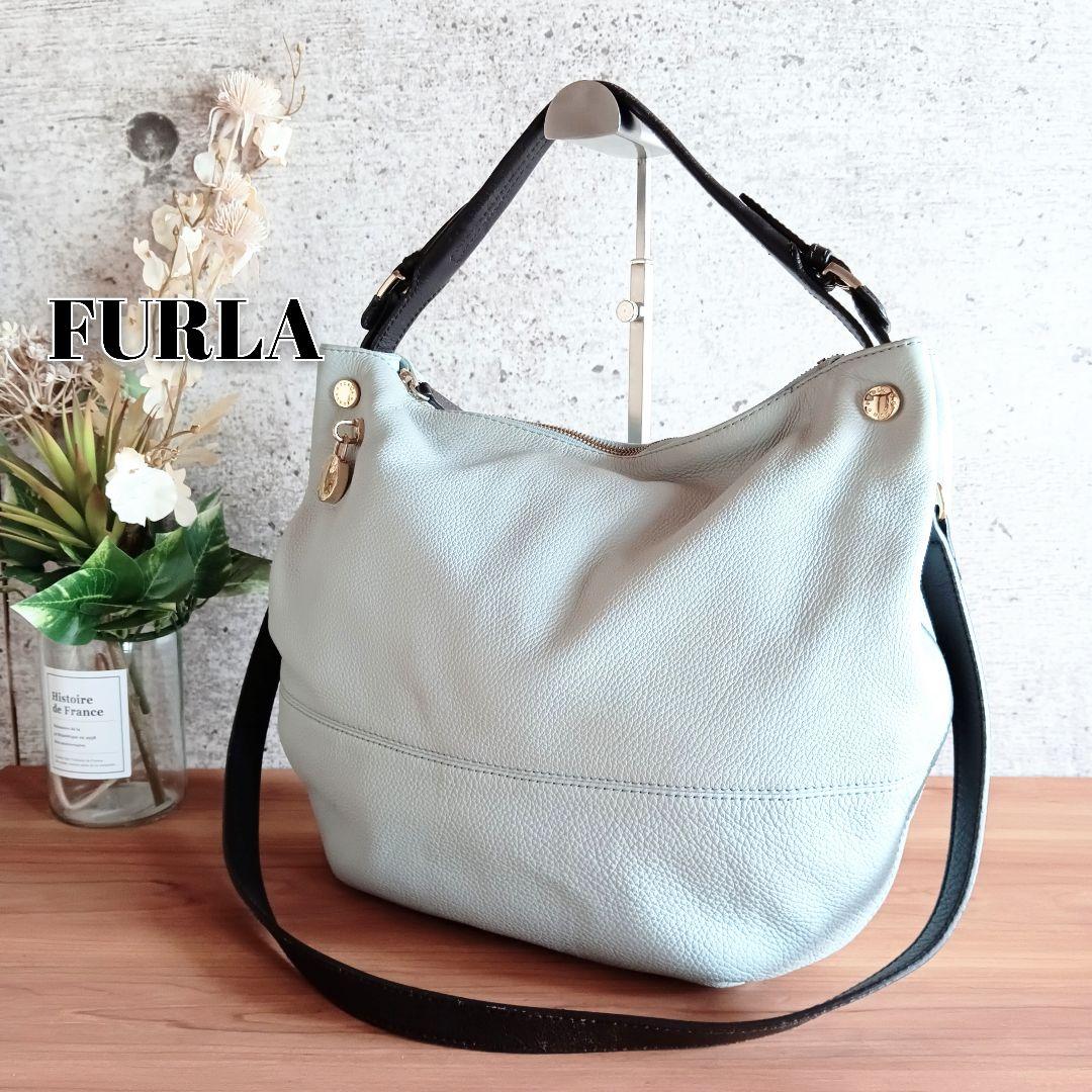 美品フルラ 2wayレザーショルダーバッグ - メルカリ