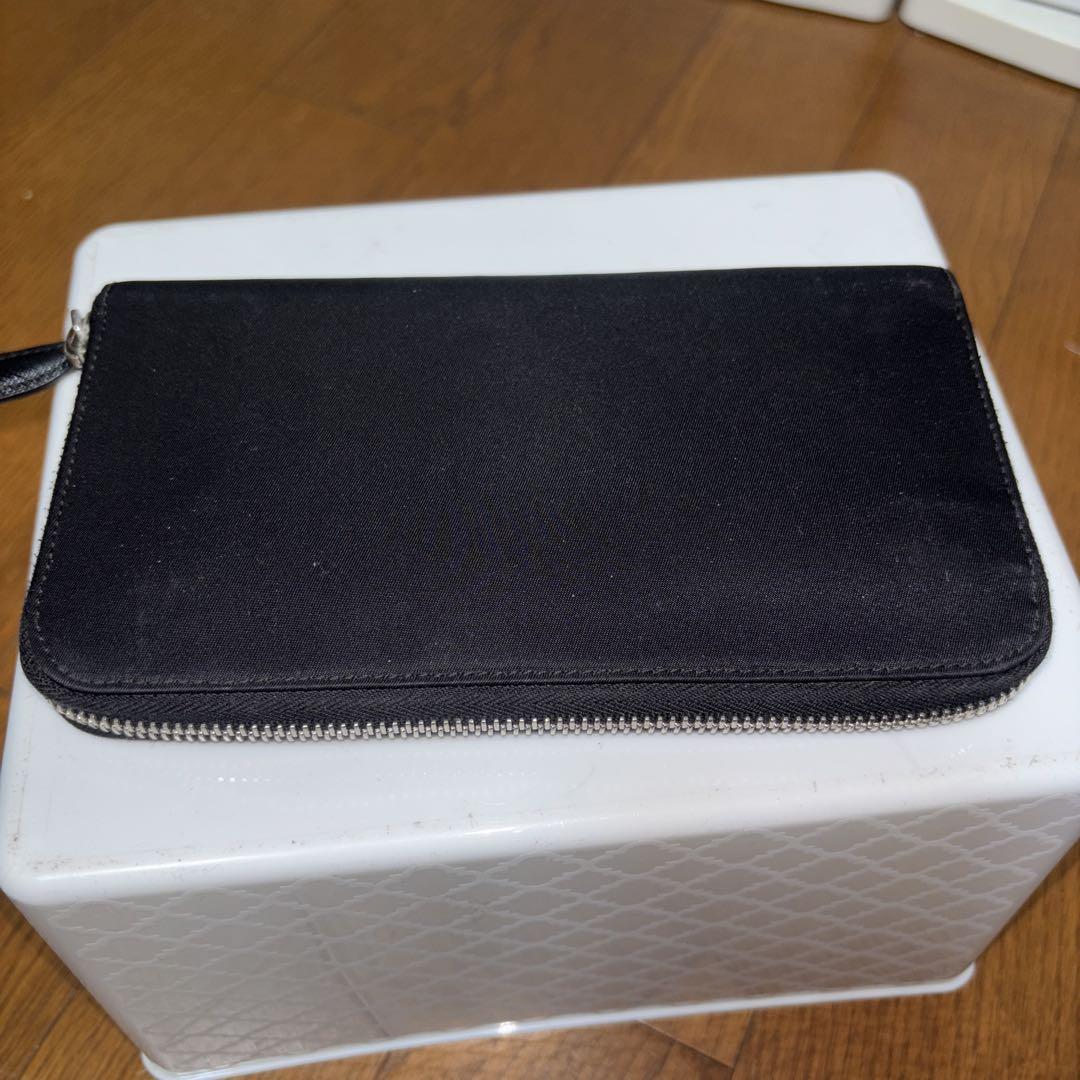 美品PRADA 黒 ナイロン 長財布#美品
