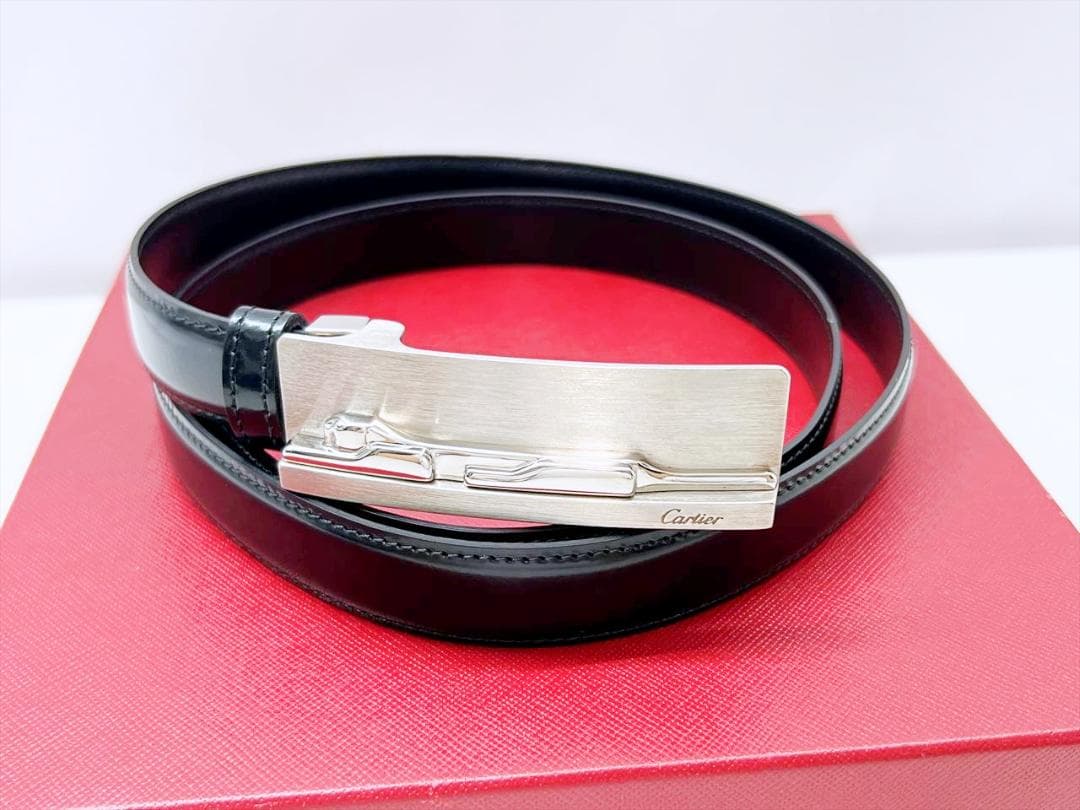 保管 Cartier カルティエ パンテール レザー ベルト