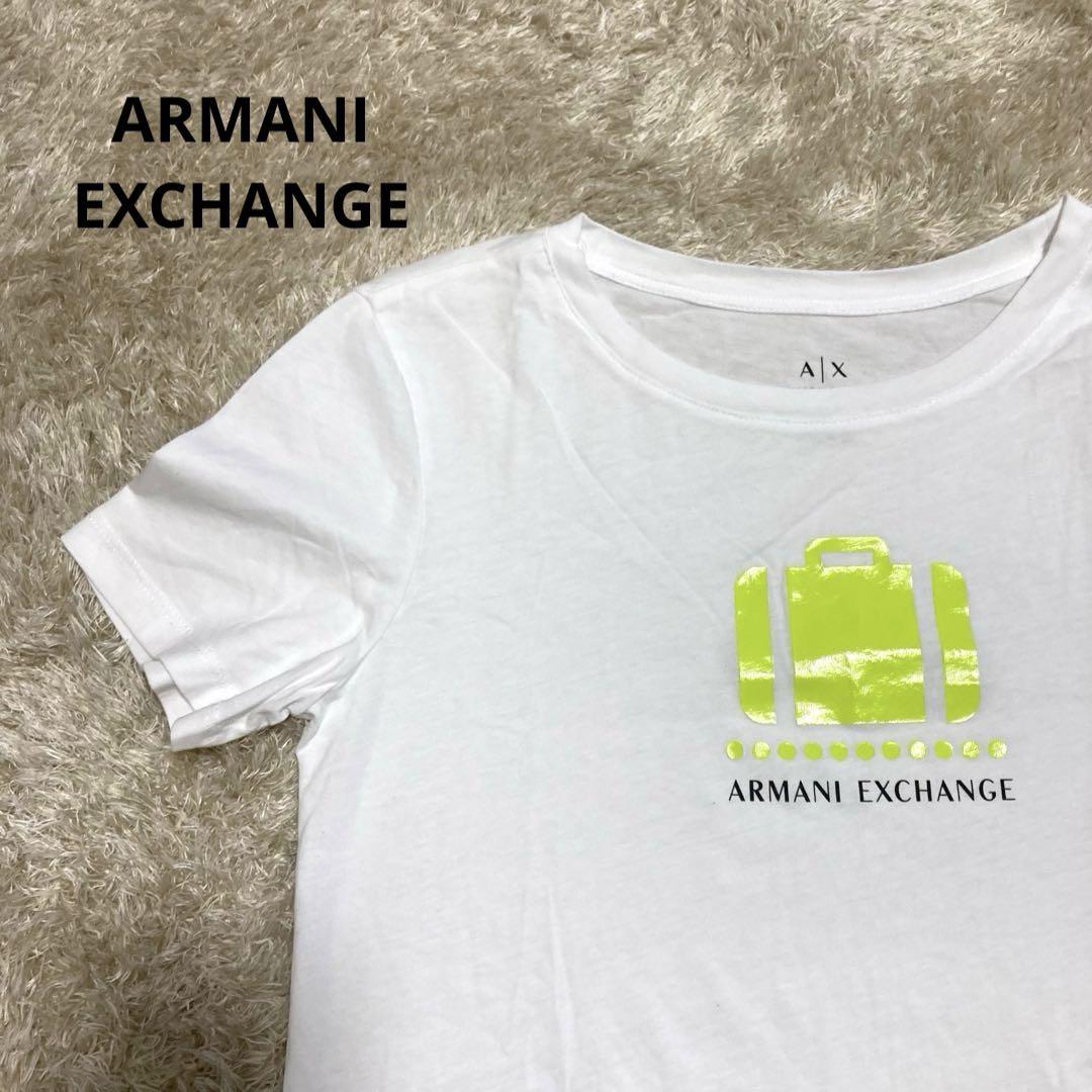 Armani Exchange Slim Crew Neck Logo T Shirt White | Mainline