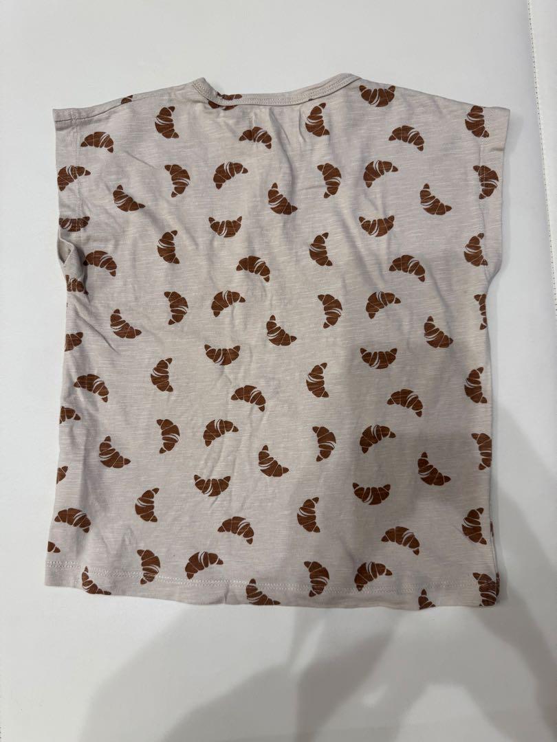 美品】MONSIEUR MINI クロワッサン柄 Tシャツ 3-4Yオンライ