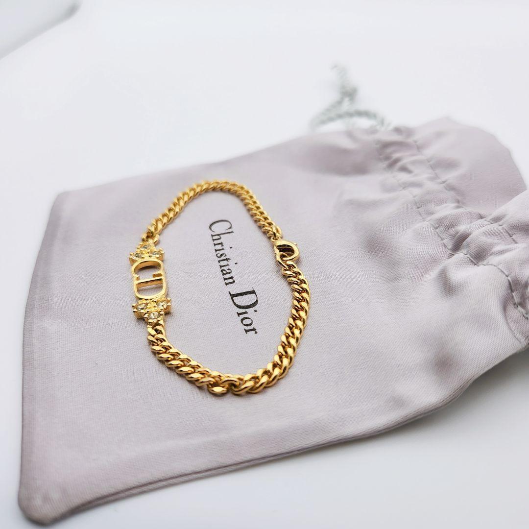 極美品✨ Dior ブレスレット CD ロゴ ゴールド 希少 刻印 18cm