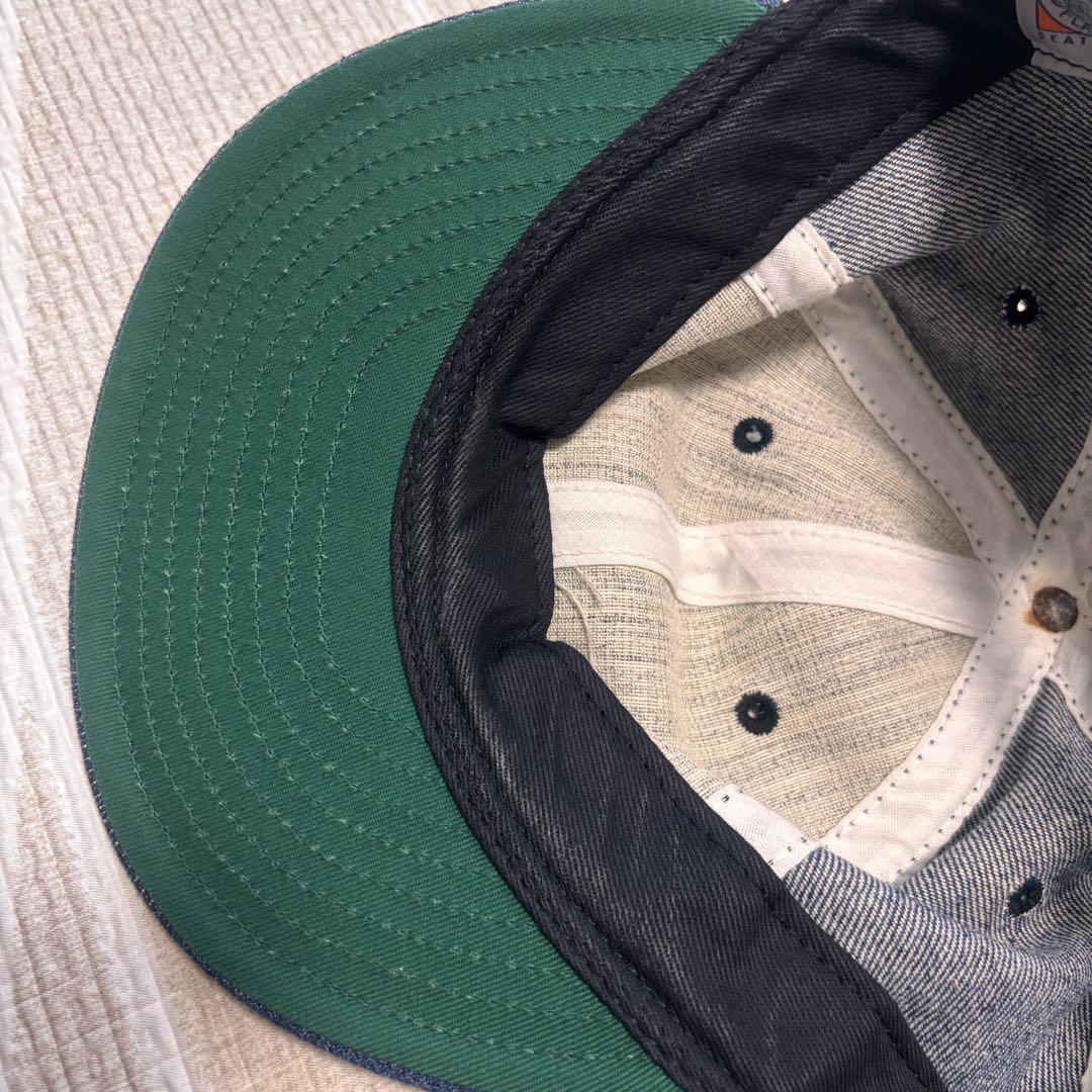 ebbets field flannels デニム ストラップバック キャップ