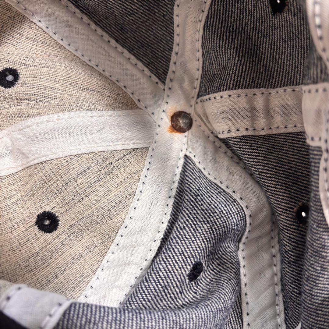 ebbets field flannels デニム ストラップバック キャップ