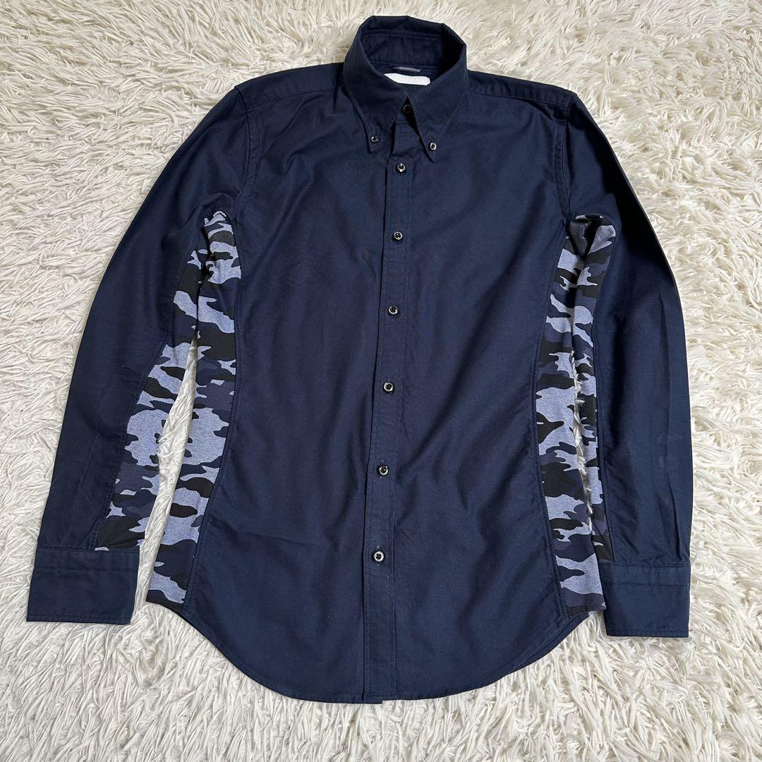 【junhashimoto】ジュンハシモト 2 シャツ 長袖 迷彩 バイアス