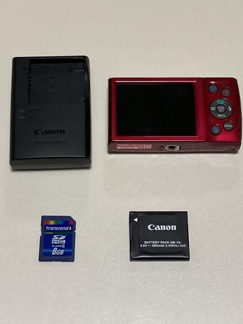 デジタルカメラ Canon IXY 180 充電器＆SDカード付き8G カメラ