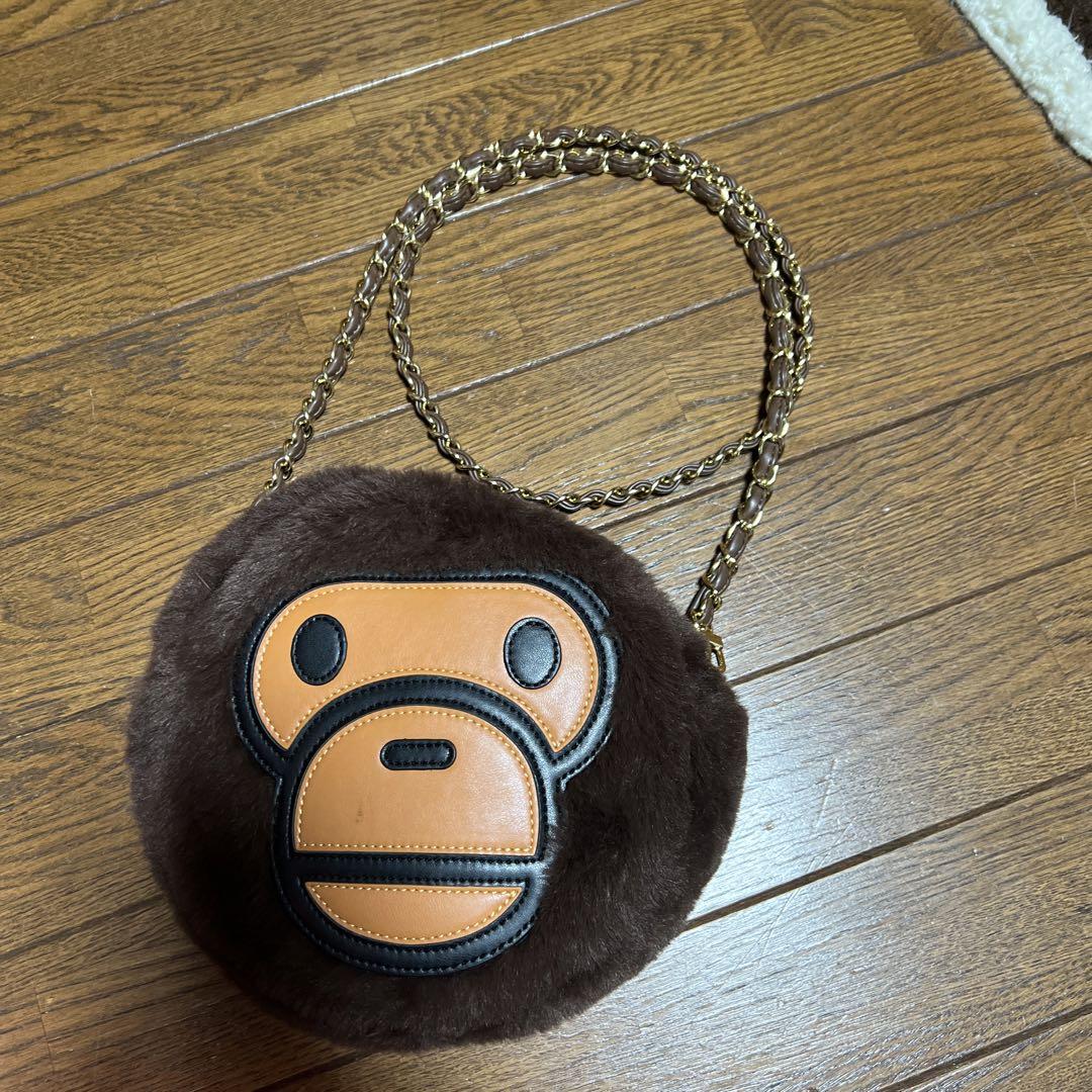 BAPE APE BABY MILO FUR SHOULDER BAGメンズライク女子