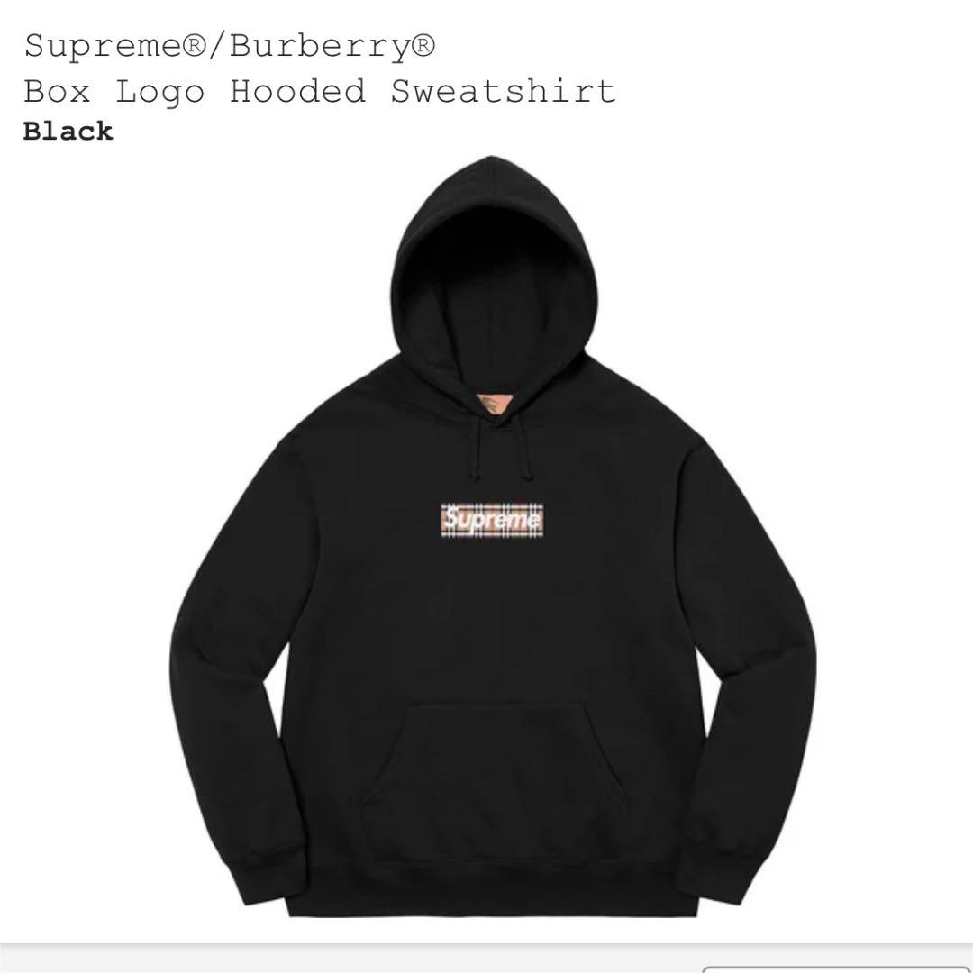 33500円 正規認証品!新規格 Burberry box hooded シュプリーム