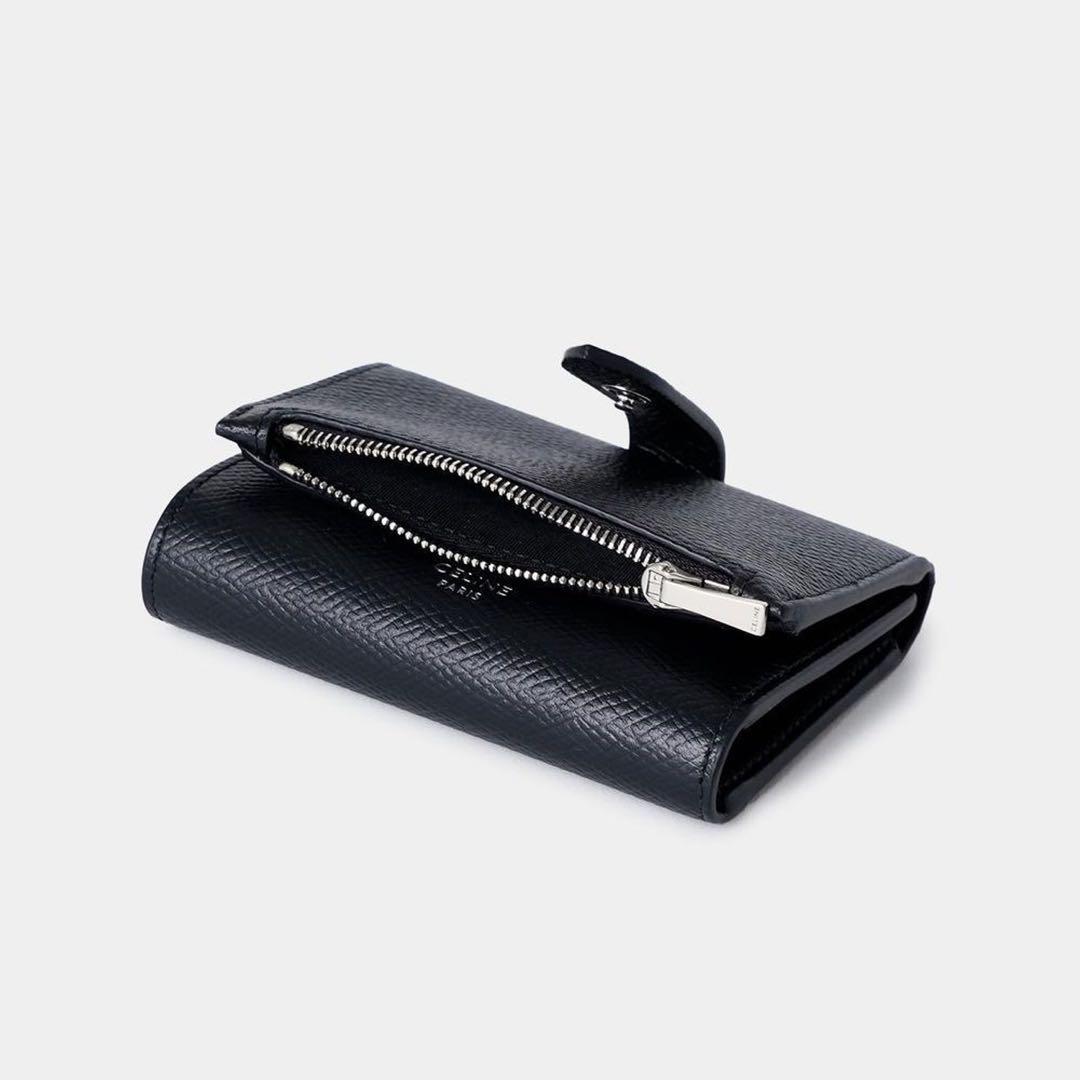 【美品】セリーヌ/ファインストラップ/三つ折り / コンパクトウォレット/財布 美品】セリーヌ/ファインストラップ/三つ折り / コンパクト
