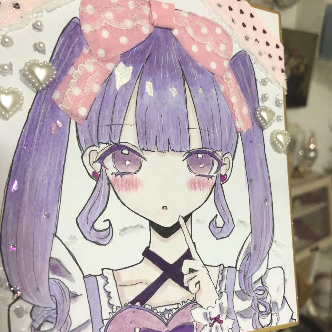 オリジナル】手描きイラスト アナログイラスト 甘ロリちゃん