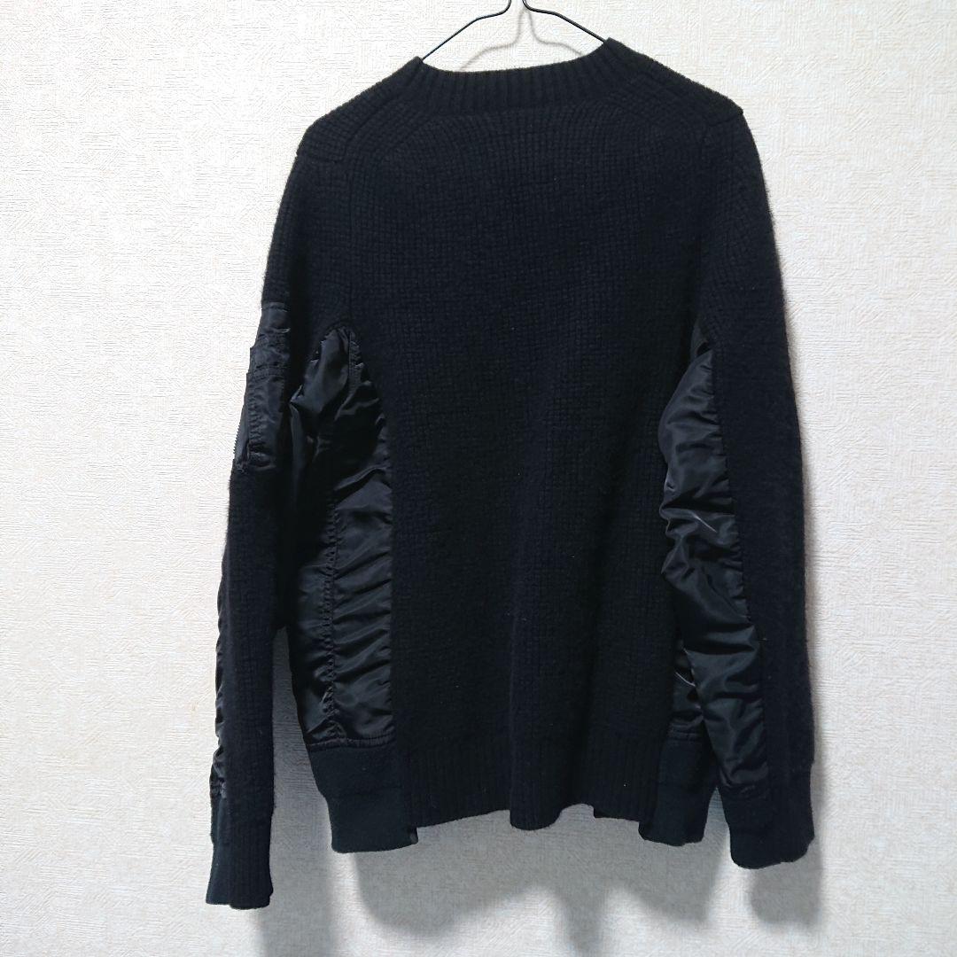 SACAI ハイブリッドニットプルオーバー