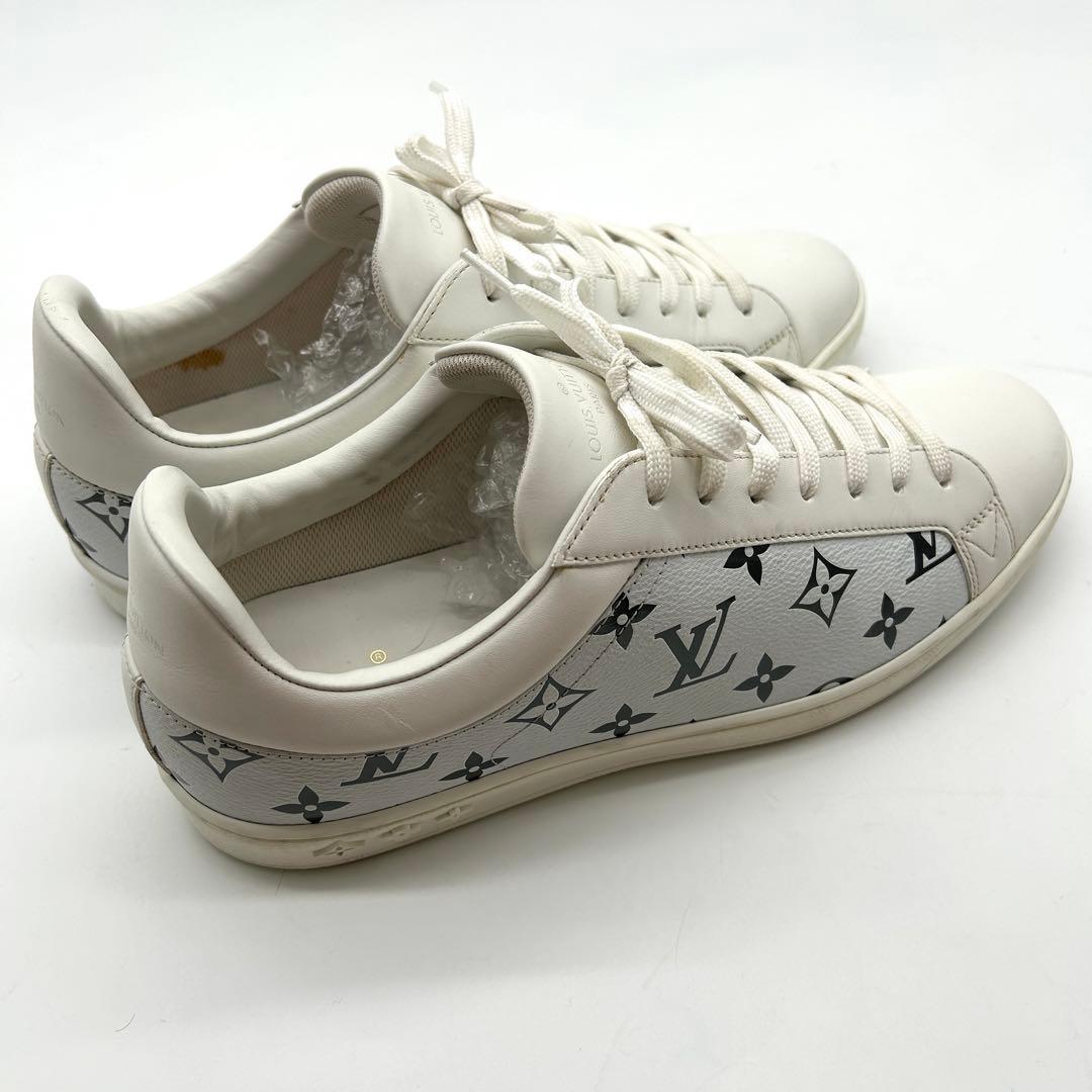 希少✨極美品✨ルイヴィトン ルクセンブルグ スニーカー モノグラム 8 白×青 ルイヴィトン | ルクセンブルクラインスニーカー | カーフ | 中古A品