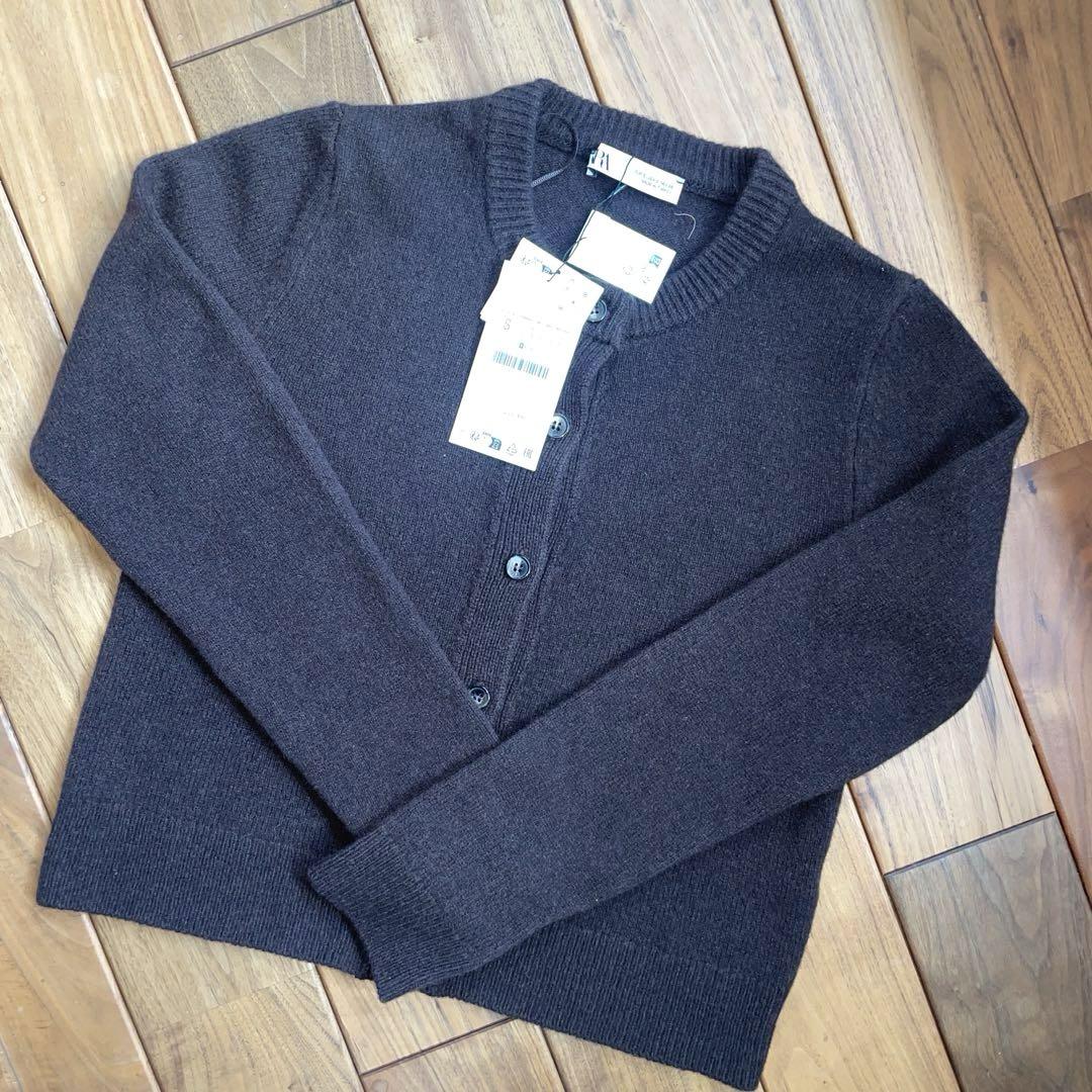 ZARA 2024AW カシミア ウール カーディガン カーデ s