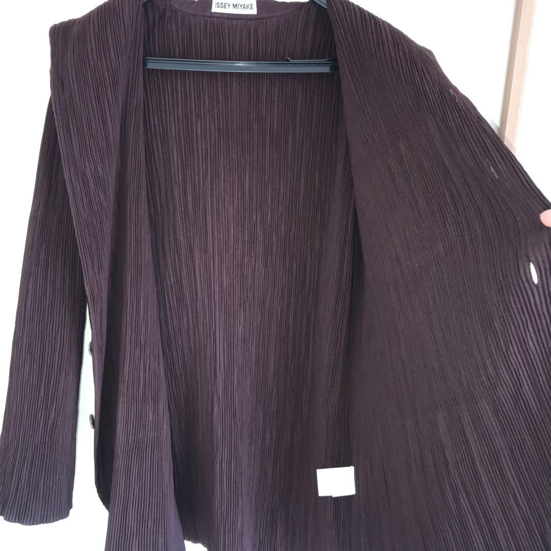 イッセイミヤケ　フード付きプリーツジャケット