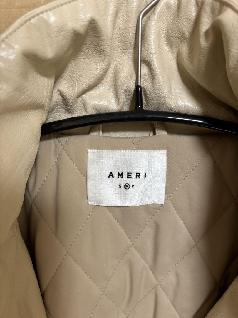 ジャケット・アウター ameri PASTING LIKE FAKE LEATHER JACKET