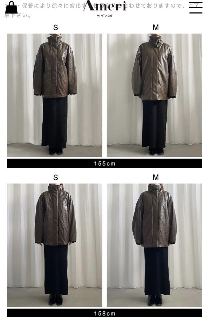 ジャケット・アウター ameri PASTING LIKE FAKE LEATHER JACKET