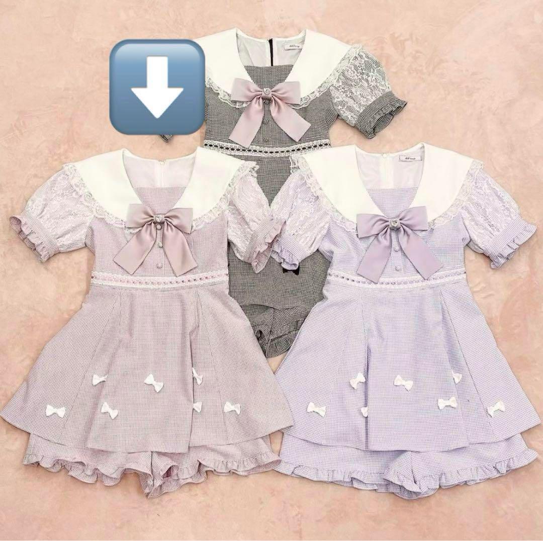 Ank Rouge ワンピースセットアップリボン