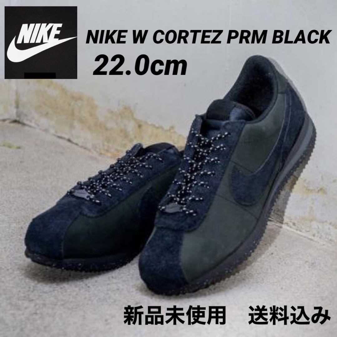 NIKE W CORTEZ PRM BLACK 22.0cm 新品未使用 箱なし