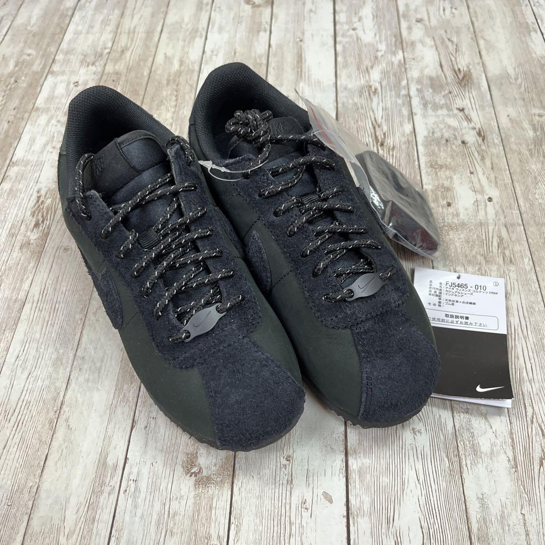 NIKE W CORTEZ PRM BLACK 22.0cm 新品未使用 箱なし