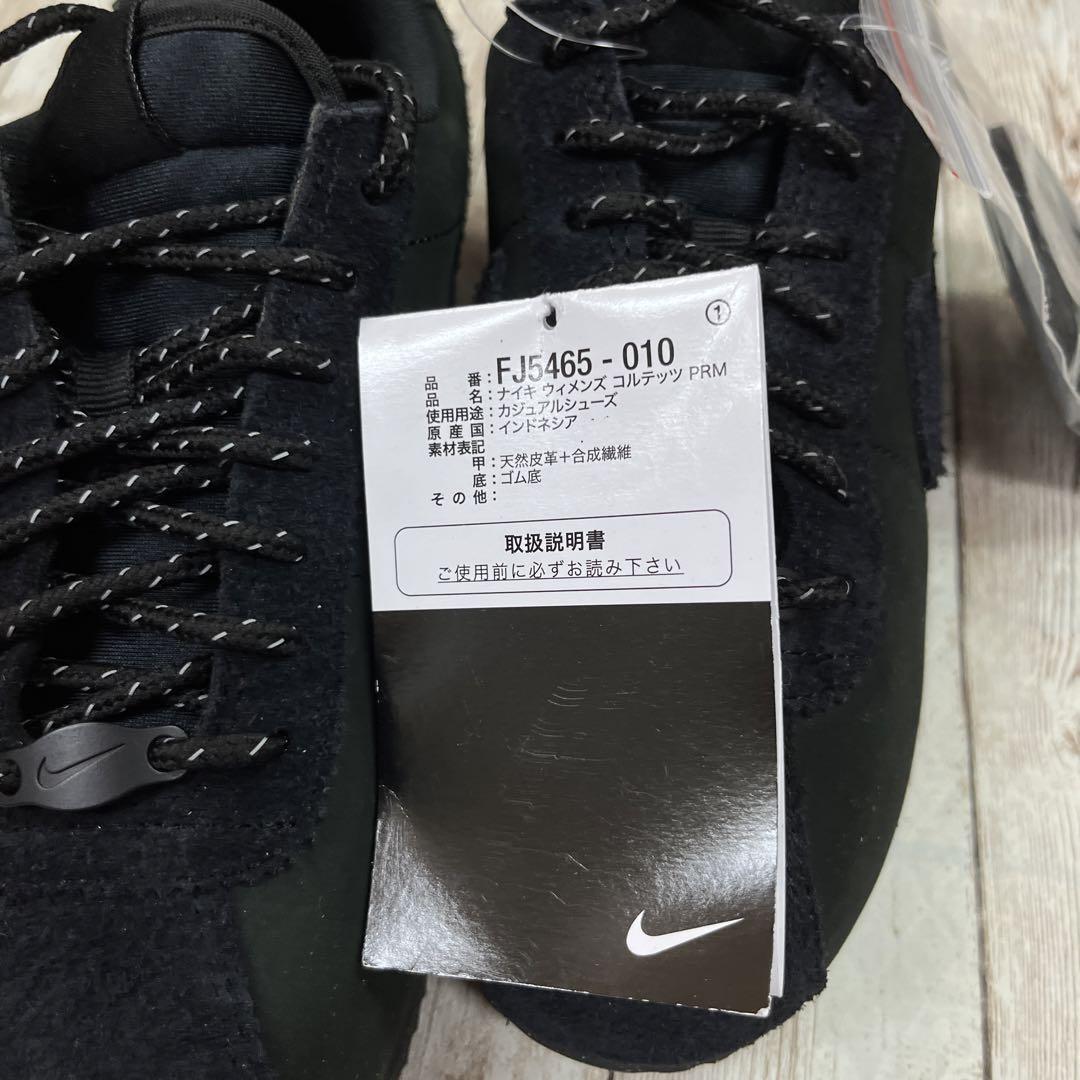 NIKE W CORTEZ PRM BLACK 22.0cm 新品未使用 箱なし