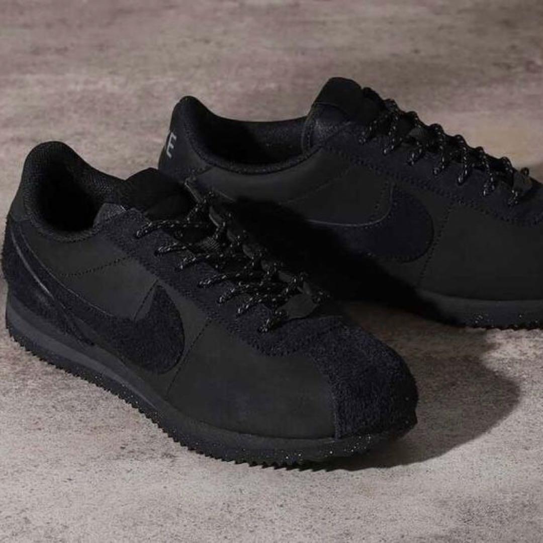 NIKE W CORTEZ PRM BLACK 22.0cm 新品未使用 箱なし