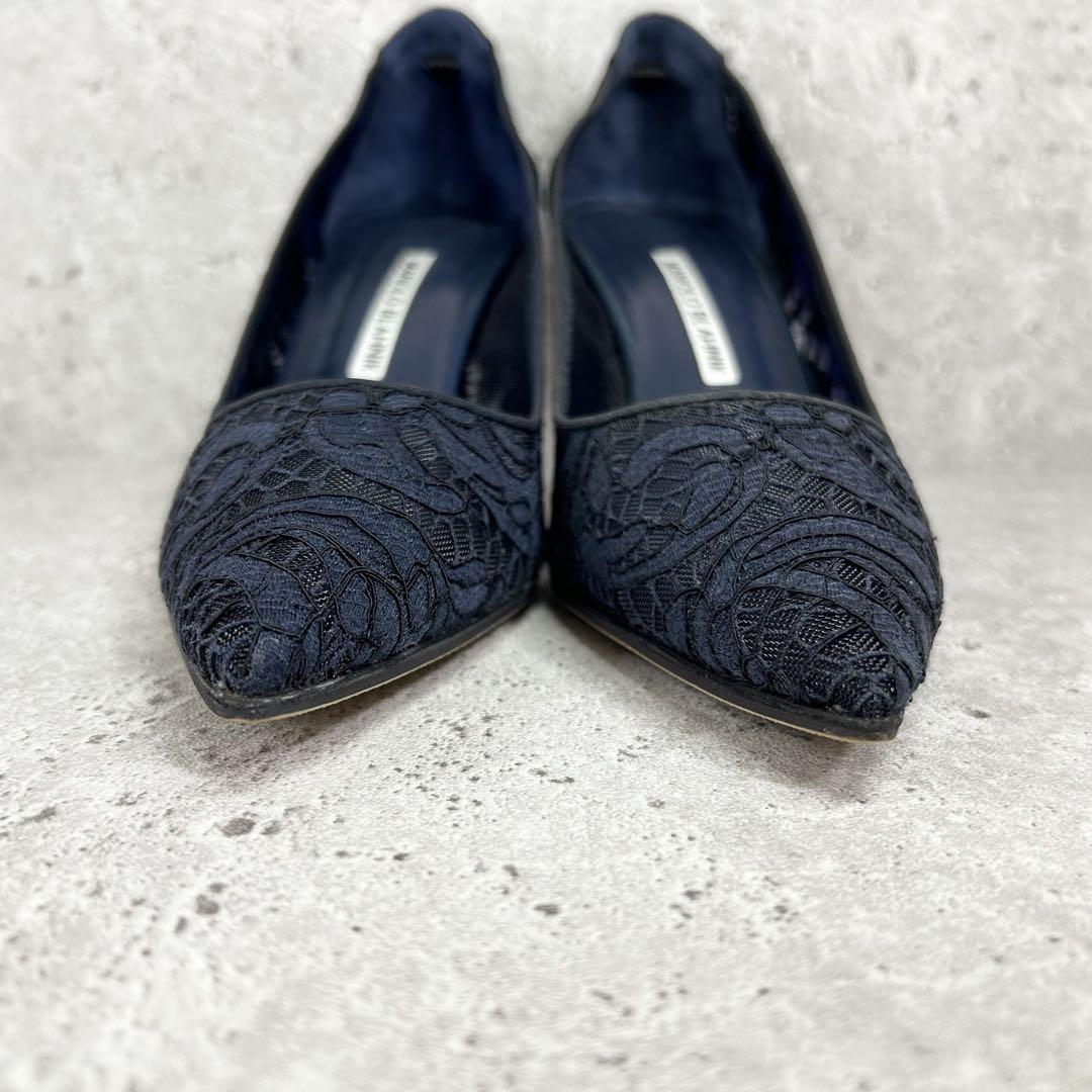 SB様　【極美品】MANOLO BLAHNIK レース パンプス 26.0