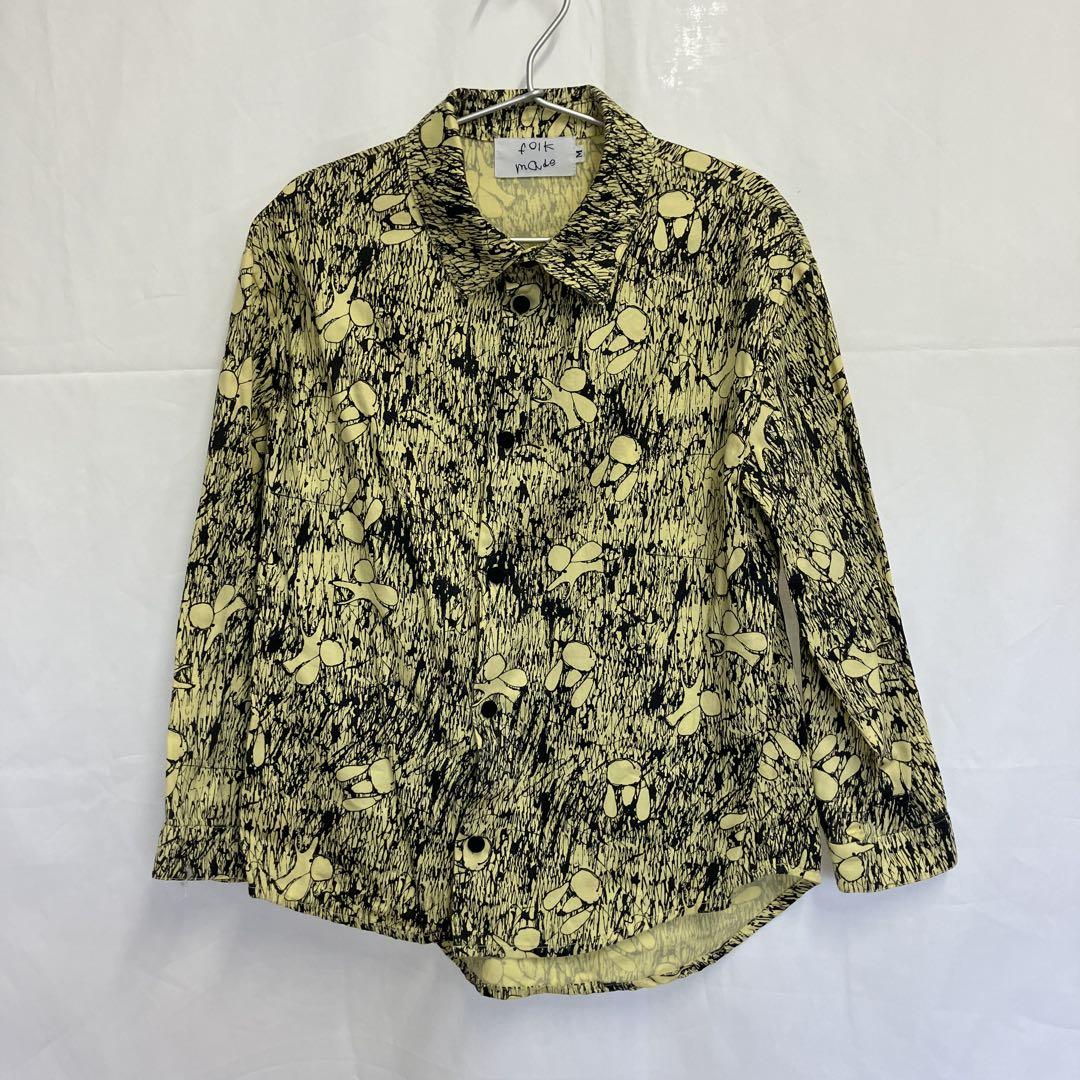 folk made 長袖シャツ イエロー/ブラック