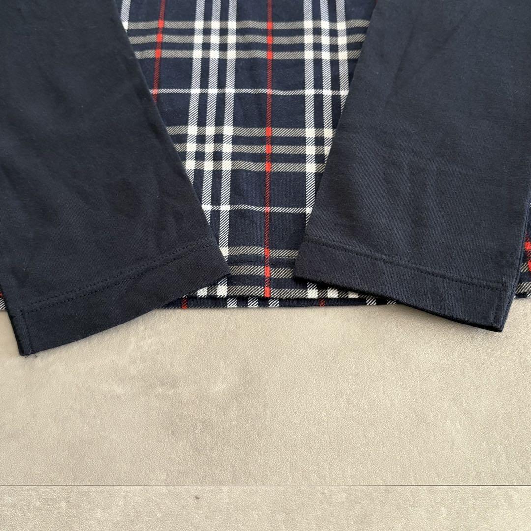 バーバリーブルーレーベル 未使用 ノバチェック コットン Tシャツ 【S】