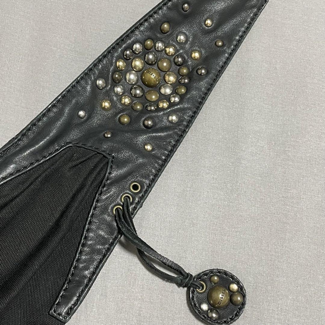 バッグ DIESEL Archive studs leather shoulderbag