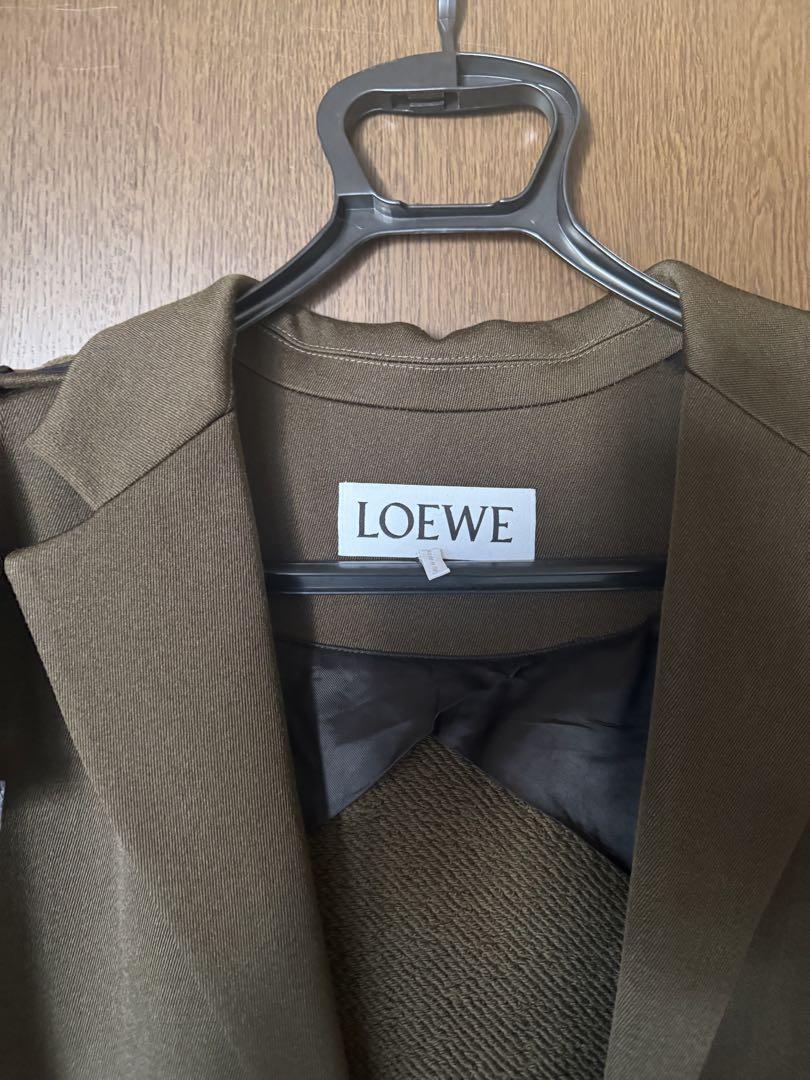 【海外 正規品】 LOEWE テーラードジャケット オリーブ ジャケット・アウター