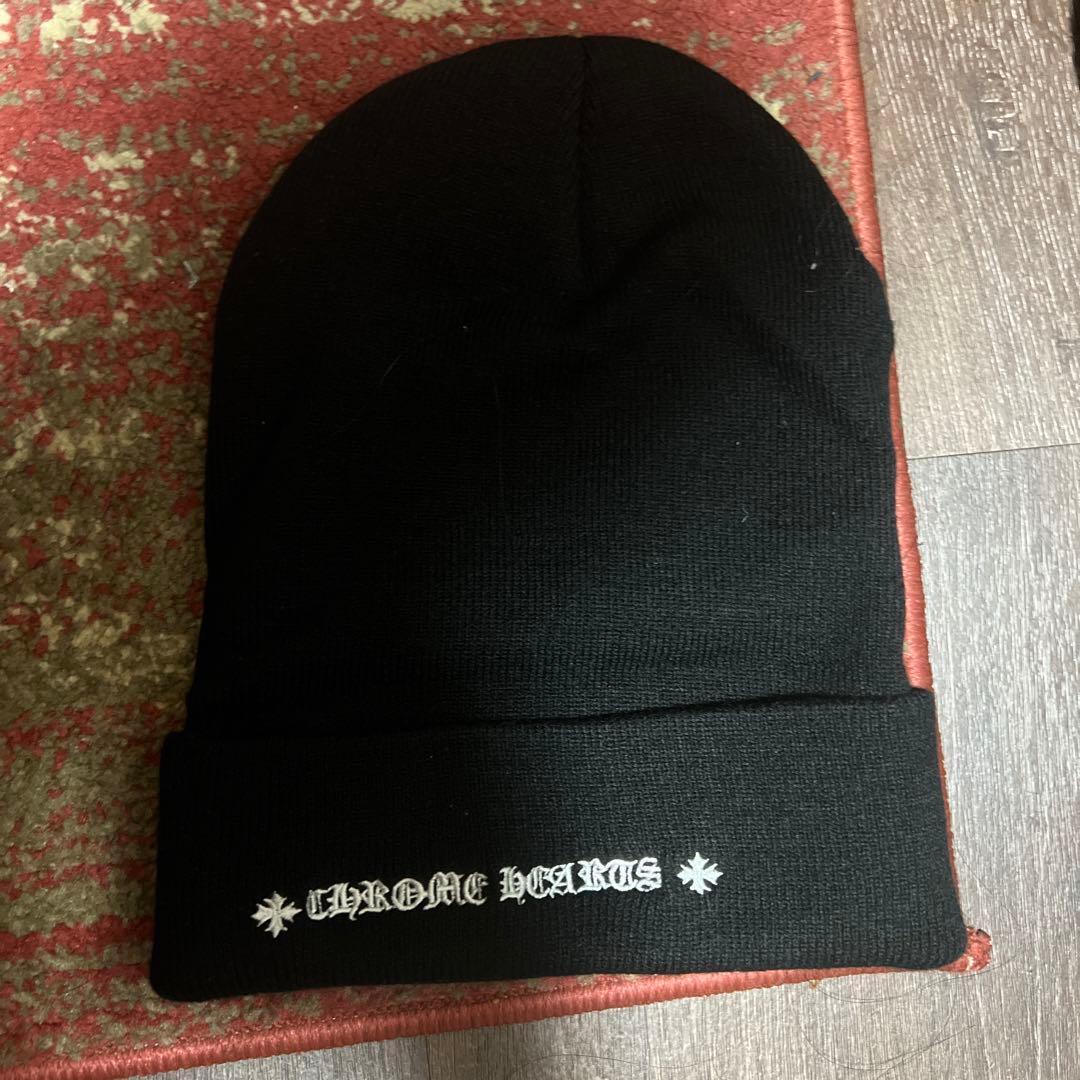 ʚ*ɞ様 CHROME HEARTS ブラックニット帽 ʚ*ɞ様 CHROME HEARTS ブラックニット帽