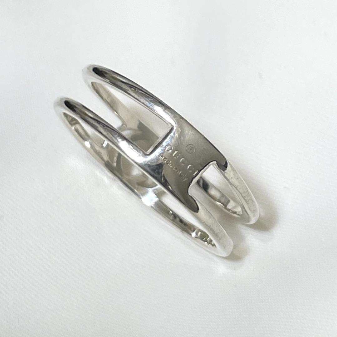 【極美品】グッチ　インターロッキングリング　スリム　フルセット　18号　925