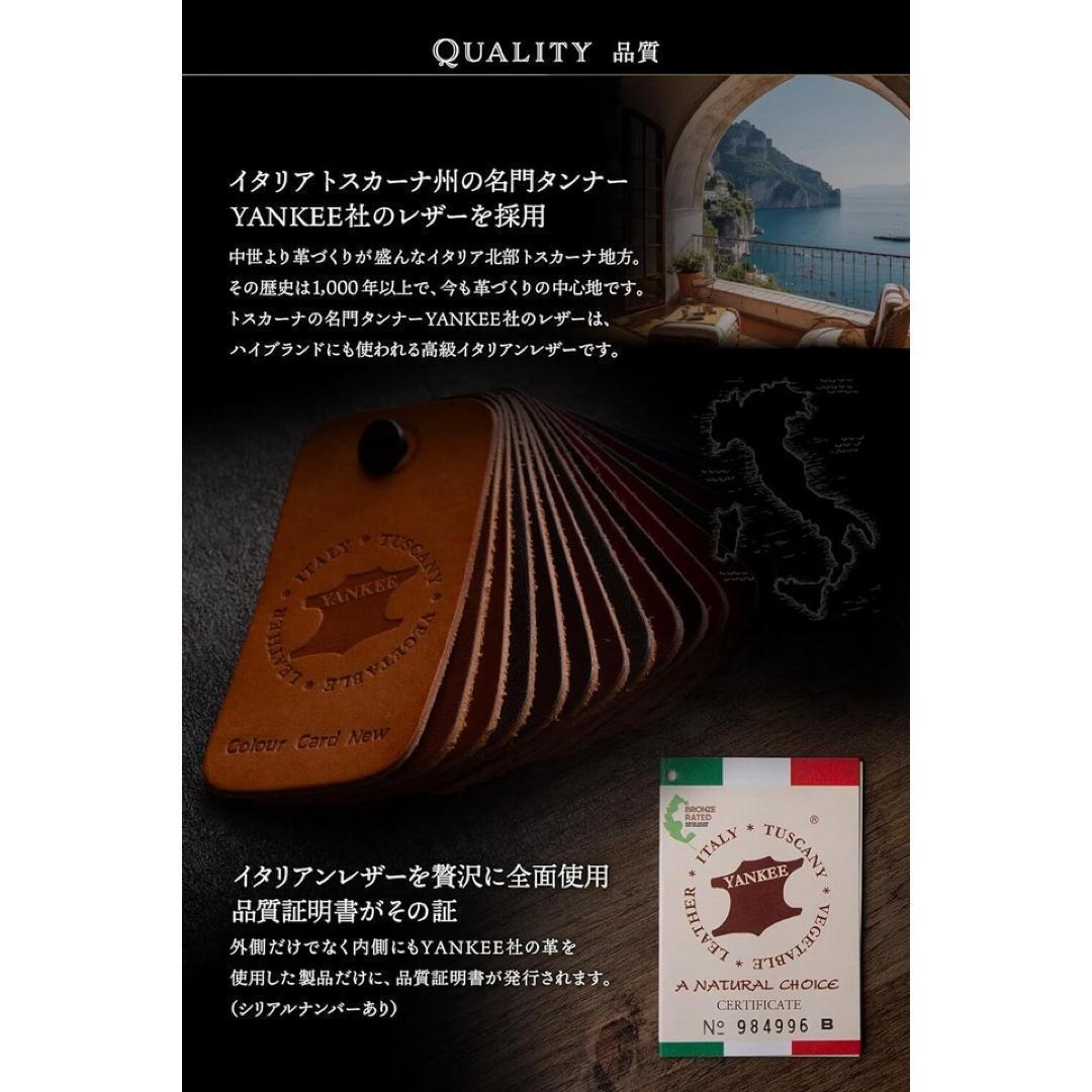 ⑥本革　二つ折り財布 高級✨ キャメルYANKEE社