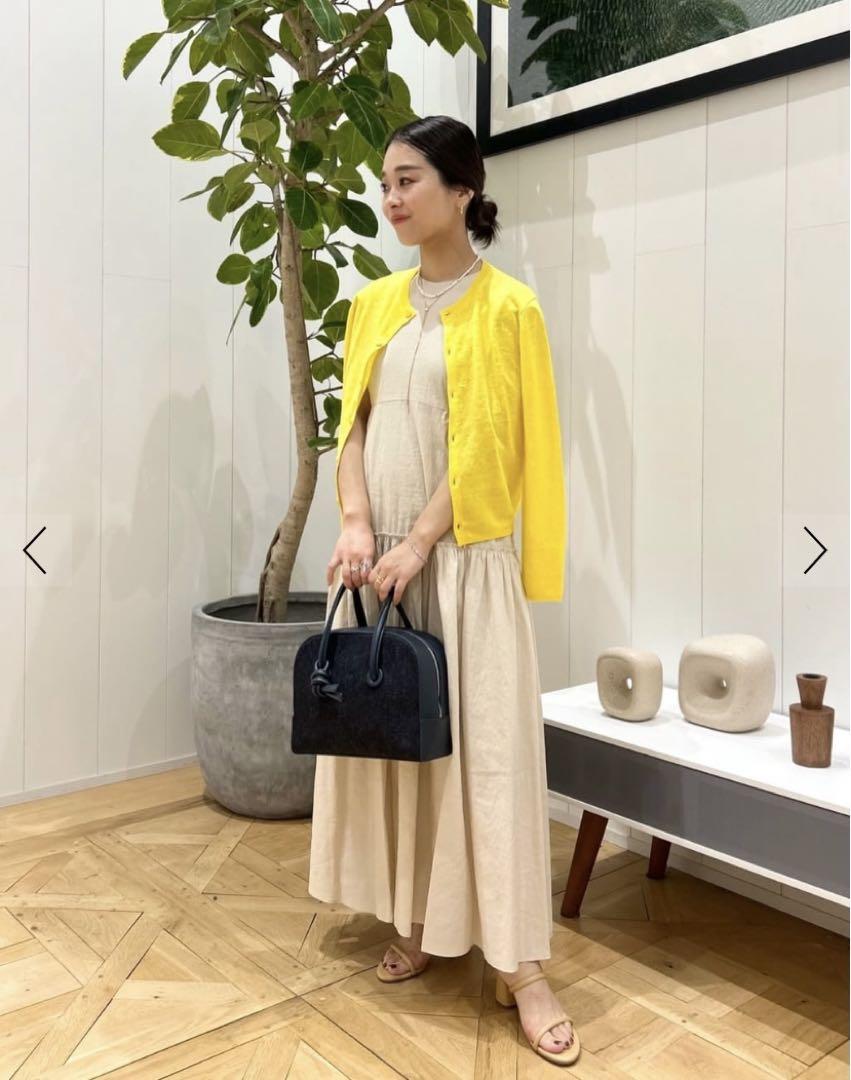 BALLSEY リネンコットンムーブ フレンチスリーブティアードワンピース 34 新品 Ballsey リネンコットンムーブ フレンチスリーブティアード