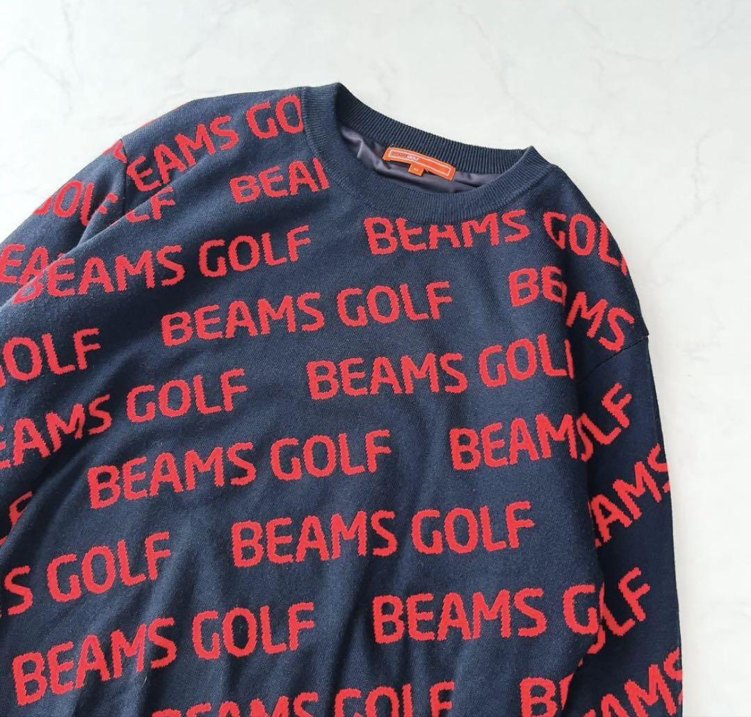 【爆売り！】 GOLF 29700円】BEAMS 斜めロゴ M-専門店 総柄 メンズウェア
