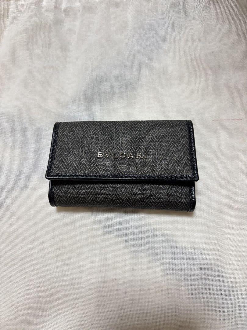 BVLGARI ブラック レザー キーケース