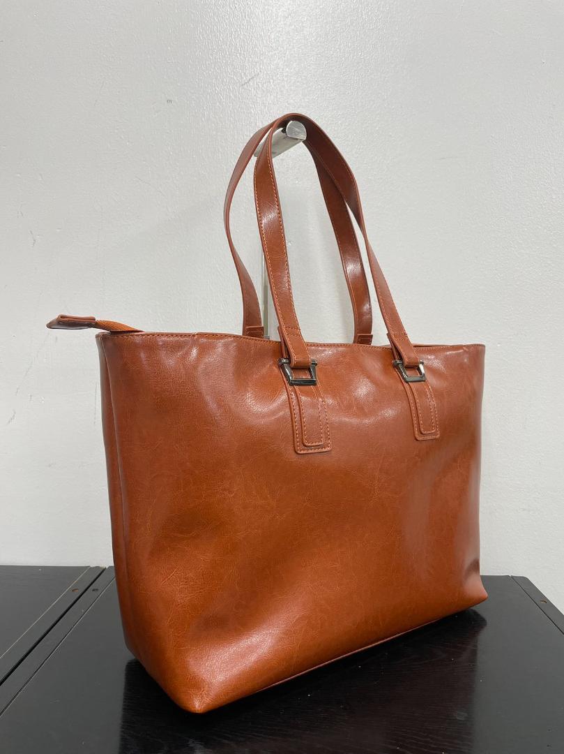 レザー トートバッグ 新品 高級 メンズ キャメル ブラウン 茶色